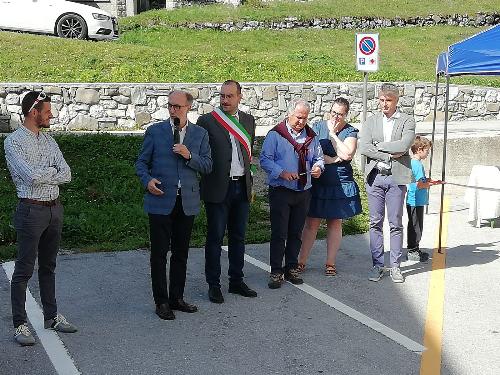 Il vicegovernatore del Friuli Venezia Giulia con delega alla Salute, Riccardo Riccardi, all'inaugurazione del nuovo ambulatorio di Sappada.